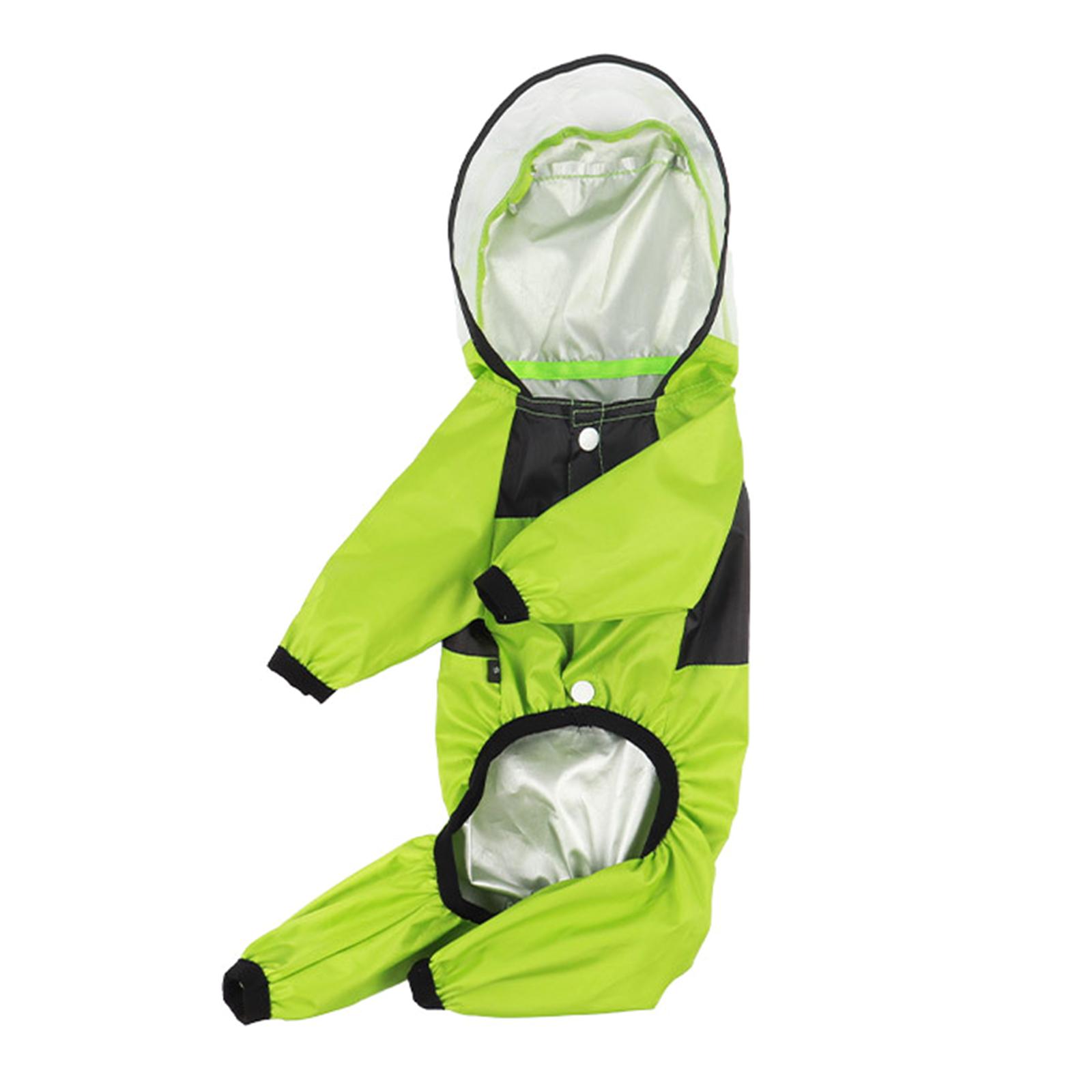 

Dog Rainwear 4Legs Dog Waterproof Rain Coat Four Season Pet Clothes Outdoor Activity Pet Raincoat with Transparent Hood XS