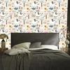 Safari Wallpaper Lions Pastel Trees for Living Room and Bedroom 50x1000