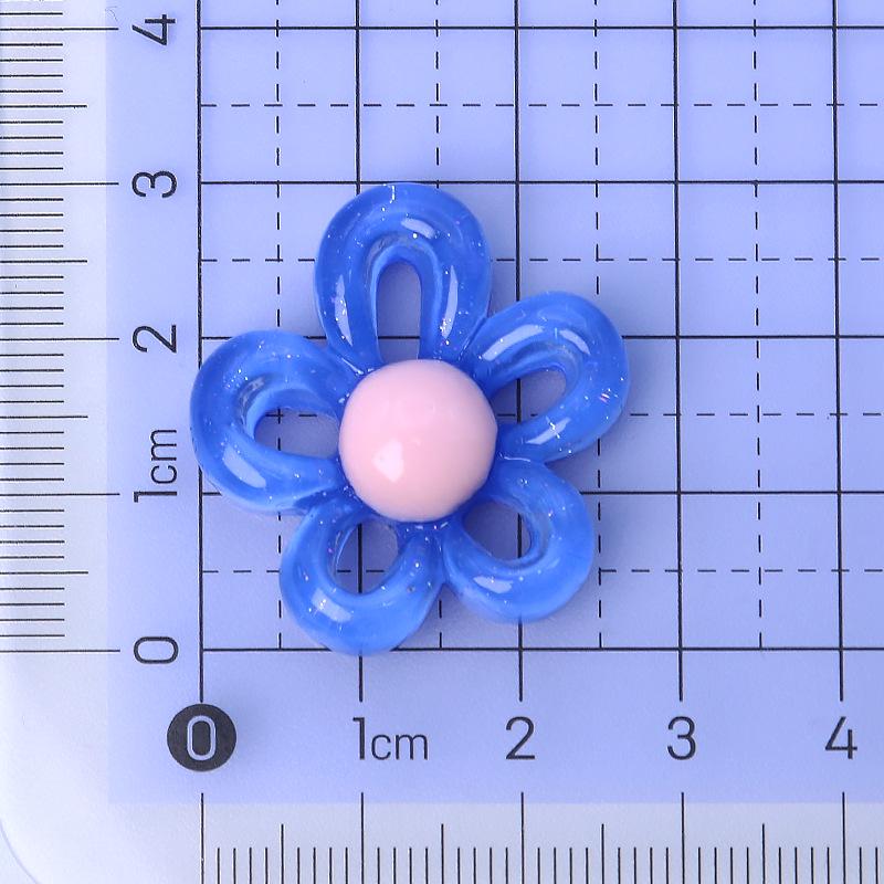 Hollow Flower Resin DIY Hair Clips, Refrigerator Magnets, and Hair Ties Accessories.