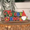 1Pc Creative Wooden Christmas Decorations DIY Wooden Crafts for Christmas Tabletop Decorations for New Year Gifts