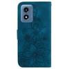 For Motorola Moto G Play (2024) 4G Wallet Case Flower Imprint Leather Cell Phone Cover