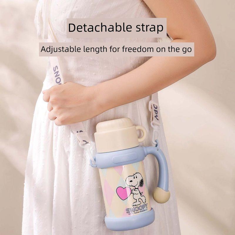 Snoopy Children's Large-Capacity Thermos Cup, Special Water Bottle for Students Going to School, Thermos Cup for Girls, High-Looking Cup