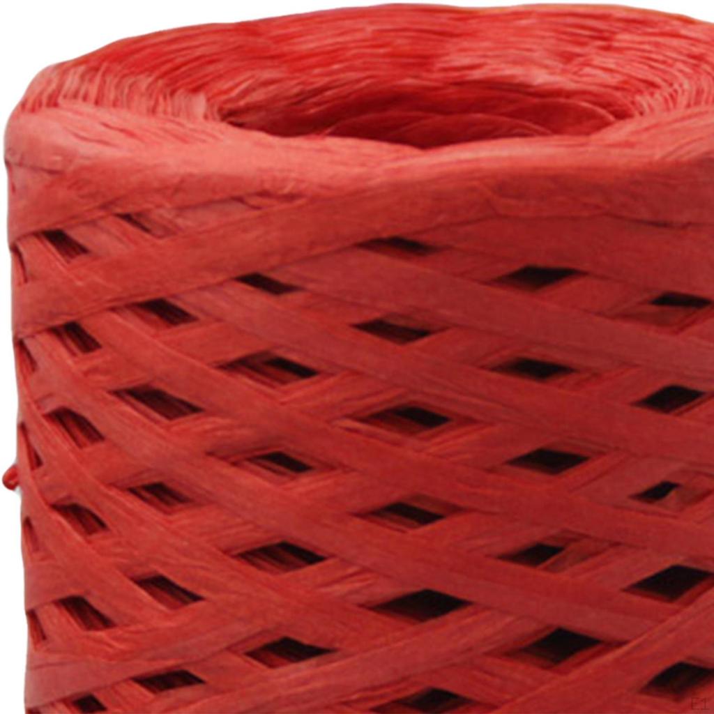 Διακόσμηση χάρτινη κορδέλα Raffia 200M/Roll Ανακυκλώσιμη ανθεκτική για ύφανση συσκευασίας δώρου Ημέρα του Αγίου Βαλεντίνου