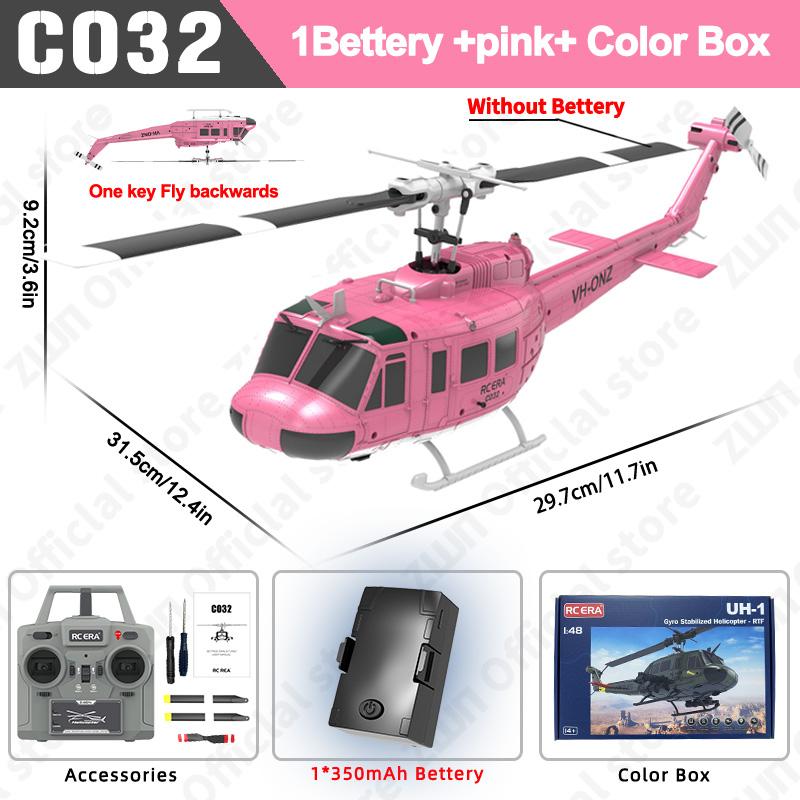 מסוק RC C032 2.4G גירוסקופ 6 צירים 6 ערוצים החזקת גובה זרימה אופטית ללא מברשות מסוק נשלט מרחוק צעצועים לילד מבוגר
