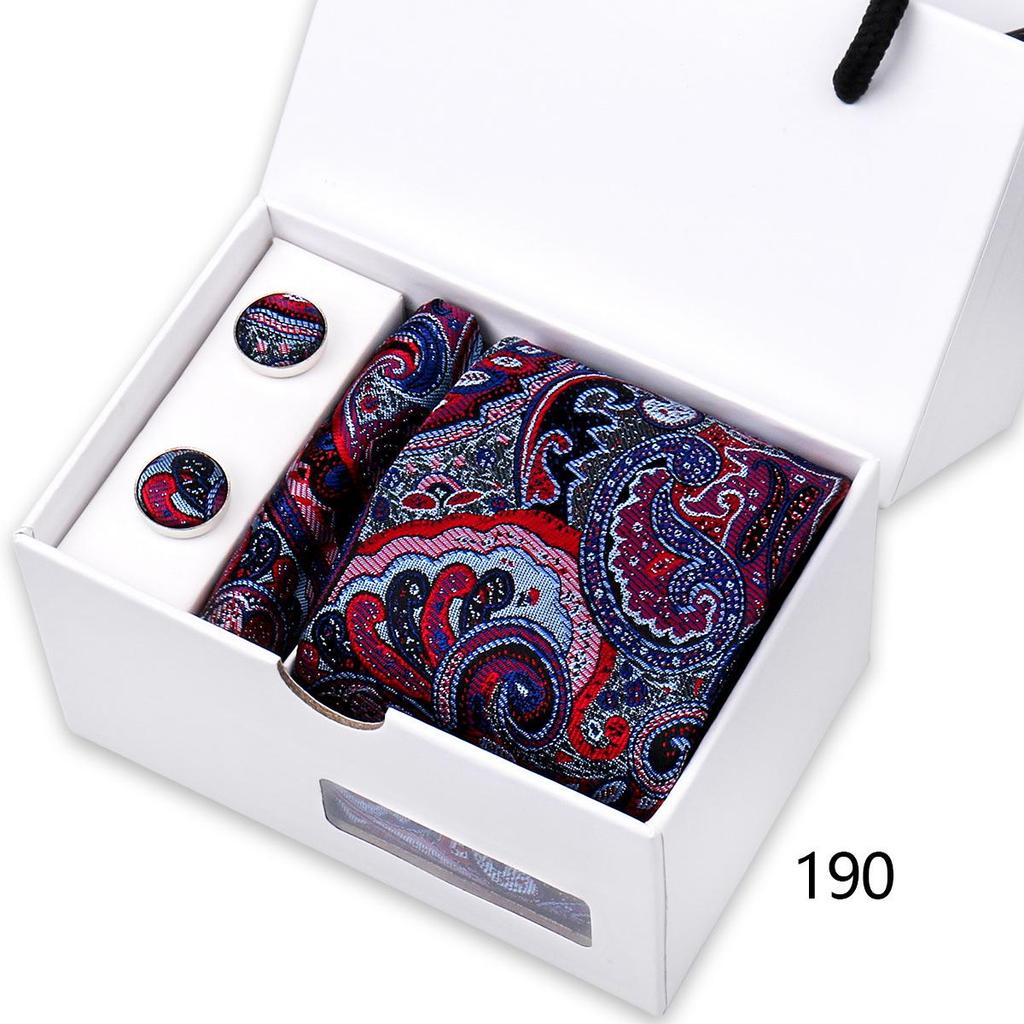 Men's High-End Polyester Tie & Pocket Square Set for Weddings and Formal Wear
