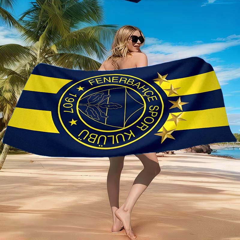 Fenerbah?e Crest Design Strandtuch, Schnelltrocknend, Pflegeleicht, Geeignet für Fitness und Strandurlaub, Sport-Essential