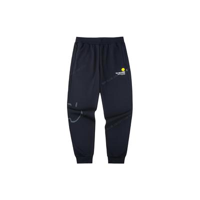 X Smileyworld Co-Branded Logo Print Jogger Sports Pants Unisex Bottoms Black 952239704-3