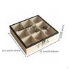 Wooden Tea Box Separate Compartments Packet Organizer Desktop Display Lidded for