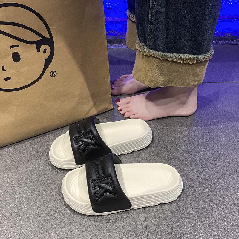 

Slippers women s outdoor summer new cool slippers thick-soled non-slip one-word women s sandals 44-45