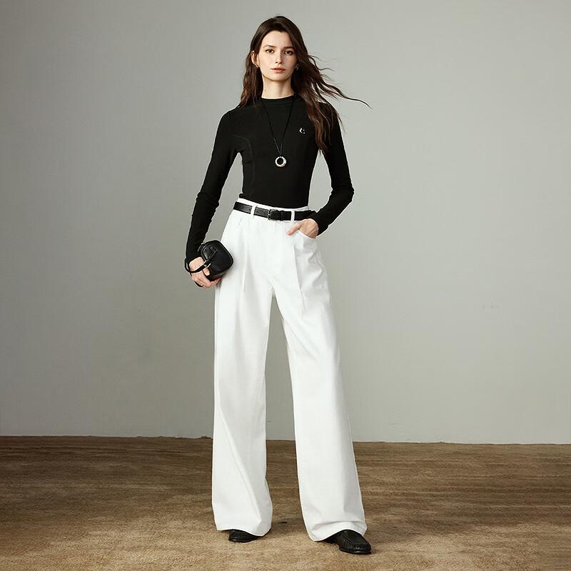 Chuyu Women's High-Waist Wide-Leg Cotton Jeans