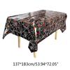 Halloween Table Cloth Skeleton Black Castle Ornament Desktop Decor for Home Dining Room Bar Decor Accessory