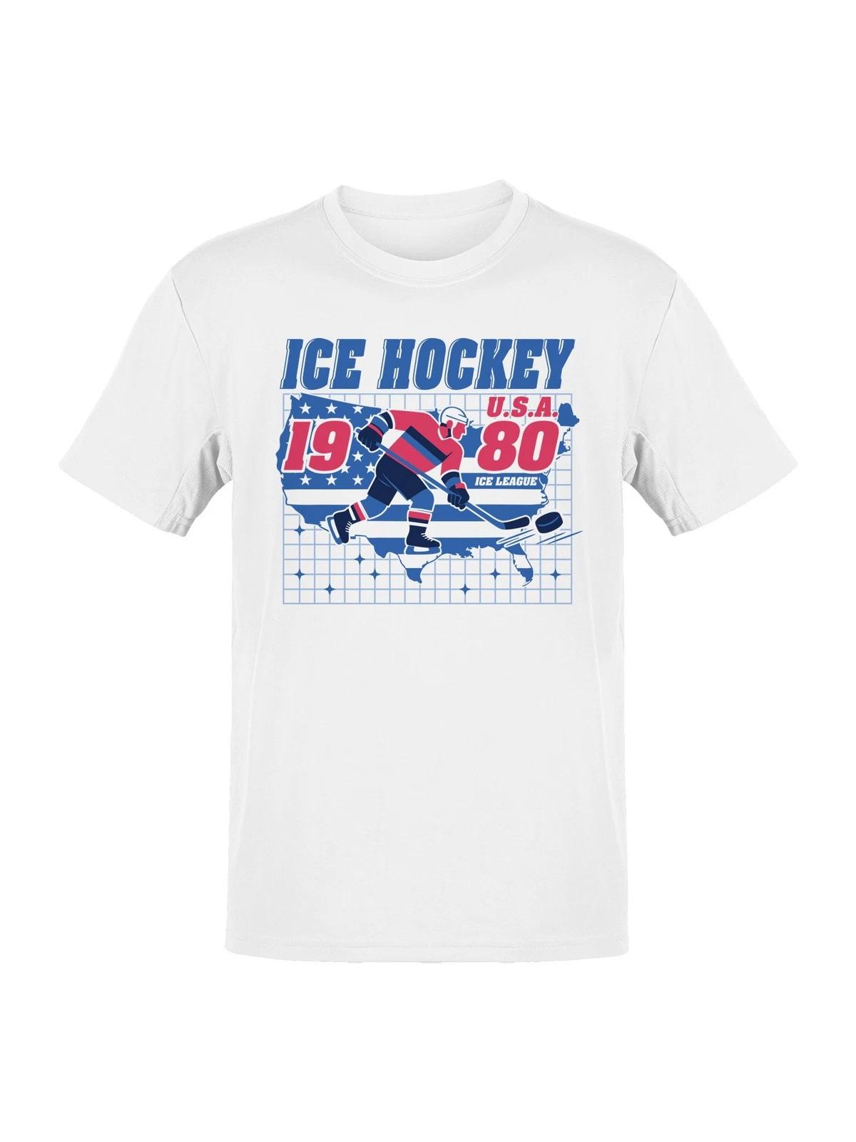 USA 1980 Ice Hockey League Graphic Men s T-shirt XL