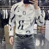 Spring Autumn KPOP Fashion Style Harajuku Slim Fit Tops Loose Casual All Match Shirt Korean Style Pointed Collar Printed Blusa