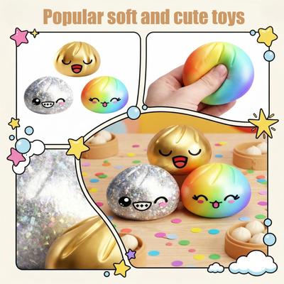 Realistic Steamed Bun Stress-relieving Toys, Soft And Cute Steamed Bun Toys,  Stress-relieving Steamed Buns,
