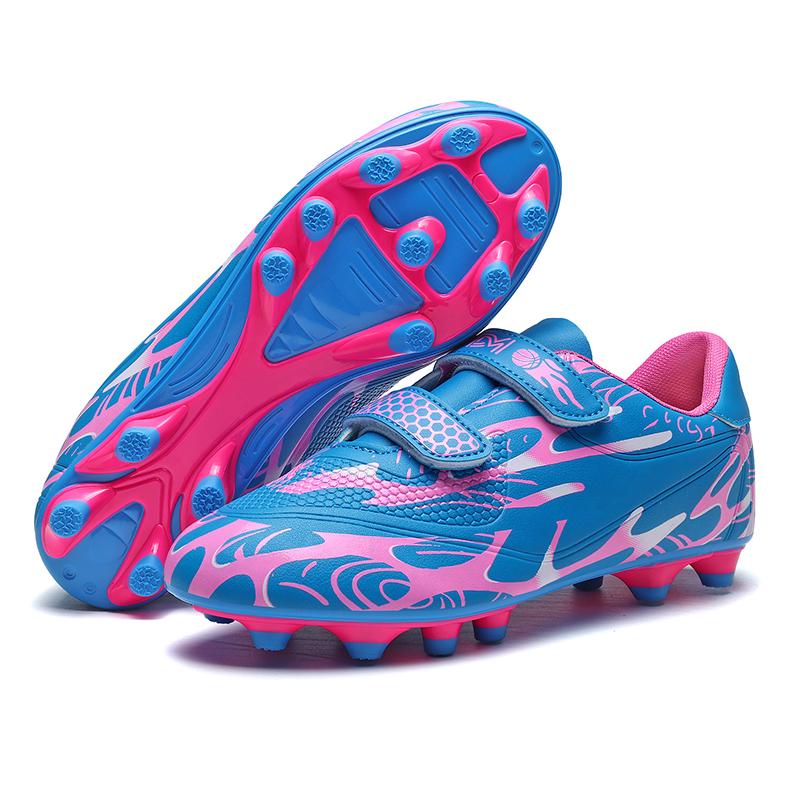 Boys Football Boots Spike Rubber Soft Sole Kid's Professional Artificial Turf Training Football Boots for Girls