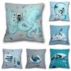 Creative Spaceman Astronaut Pillowcase Blue Green Cushion Cover Sofa Office Seat Ornament Home Decoration