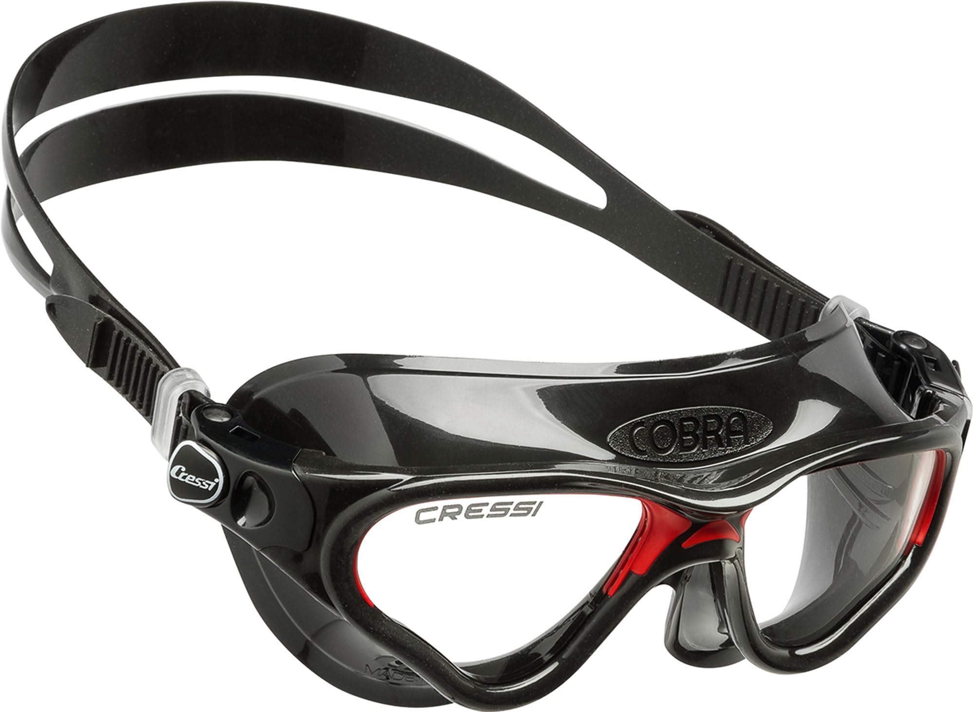 

CRESSI Open Water Swimming Goggles Unisex Single Silicone Skirt UV Treatment Red DE201991 [COBRA] Protection/Scratch Prevention/Shatterproof