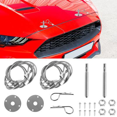 Hood Pin Plate Lock Kit Stainless Steel Engine Hood Bonnets Lock Universal Car Racing Hood Pin Lock Car Modified Accessory
