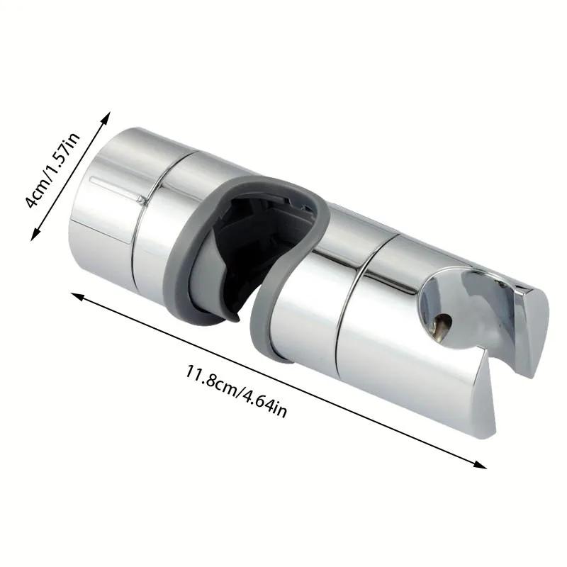 Universal Shower Head Holder Adjustable 18~25mm ABS Chrome Shower Rail Holder Bathroom Accessories Shower Mounting Brackets Univ