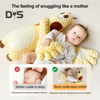 Baby Patter para dormir 23 pol. Baby Scarle Prevention Sleep Aid Companion Travesseiro de dormir automático com palmas para dormir Brinquedo calmante para crianças pequenas