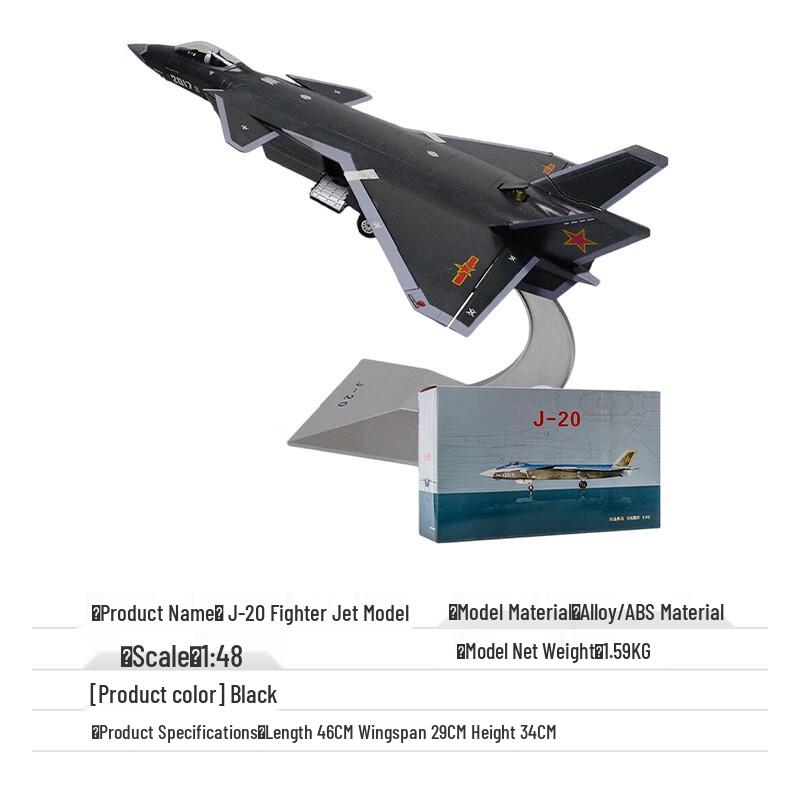J-20 Fighter Jet Alloy Model