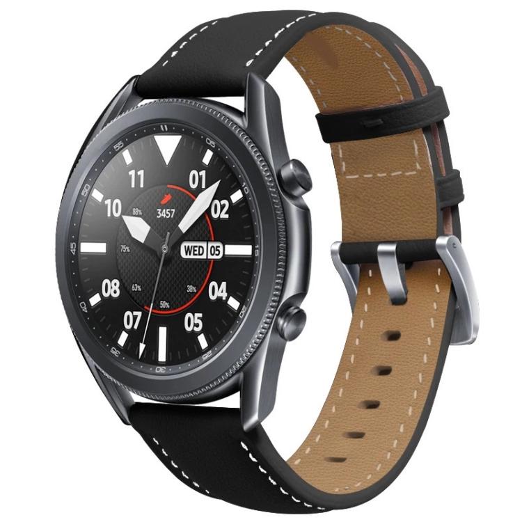 

For Samsung Galaxy Watch4 40mm/44mm Leather Strap Watch Band For Samsung Galaxy Watch4 40mm/44mm чёрный