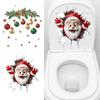 PVC Merry Christmas Decoration Cartoon Decorative Sticker Creative Xmas Sticker  Festival Ornament