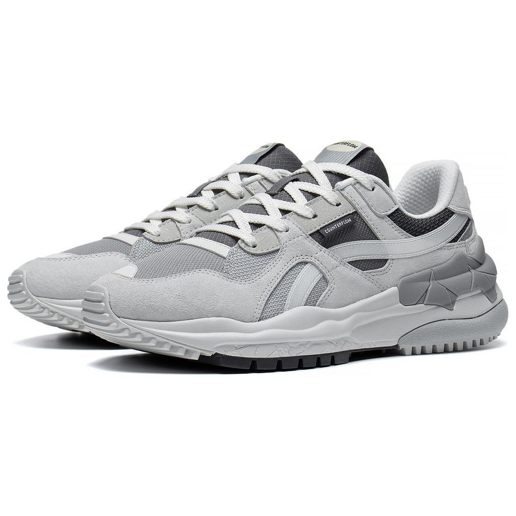 Li Ning Origin CF Tracing Abrasion Resistant Breathable Low top Sports Casual Shoes Women's Gray Black AGCT172-3