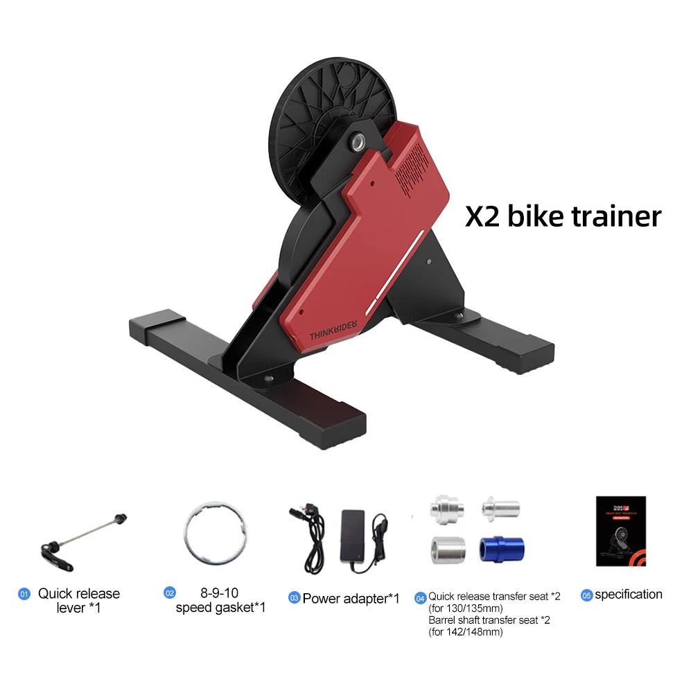 New ThinkRider X2 Smart Bike Trainer MTB Road Bicycle Home Trainer Built-in Power Meter Power Meter Compatible