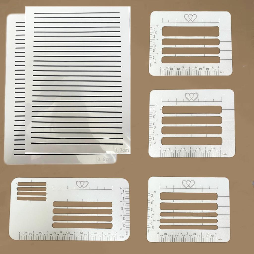 All-in-One Cross-Border Greeting & Invitation Card Template Set with Ruler - 4 Pieces