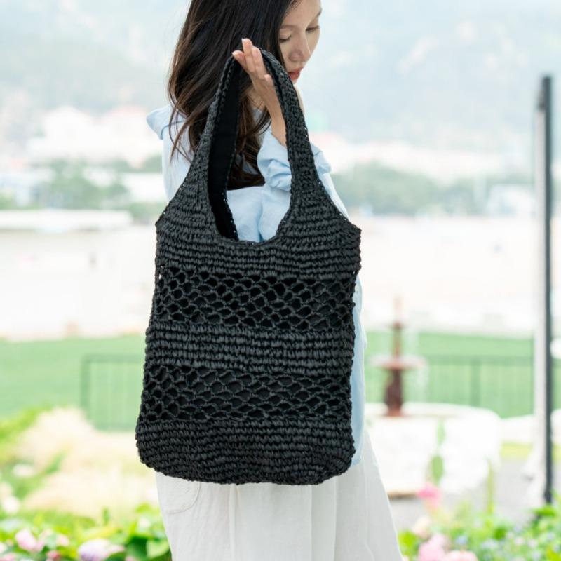 Seaside Vacation Straw Bag Shoulder Woven Bag Fashion Shoulder Large Capacity Casual Versatile Beach Bag