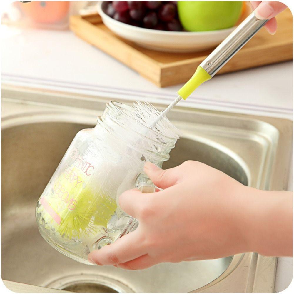 Handle Flexible Bottle Cleaning Brush Cup Washing Brush Clean Tool Decontamination Bottle Brush