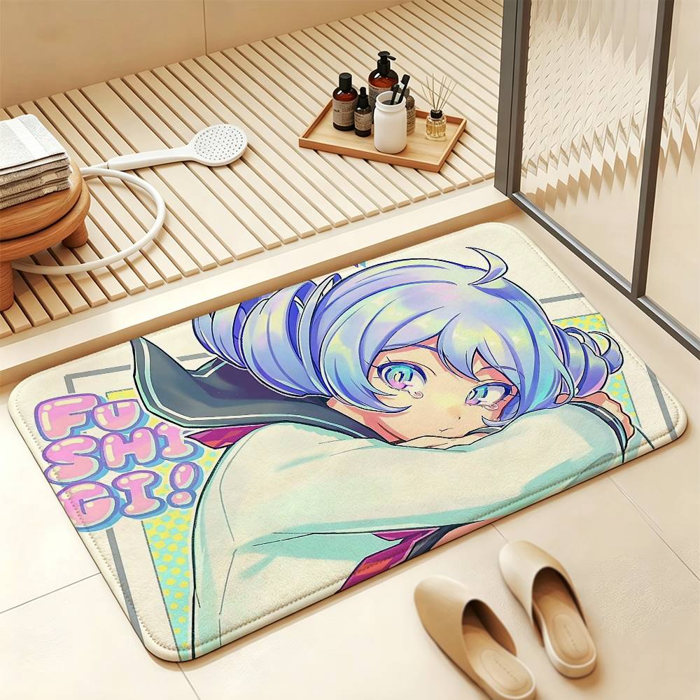 N-Nejire My Hero A-Academia Soft Comfortable Short Plush Rug Carpet mat Anti‑Slip Floor Mat Machine Washable Home Decor