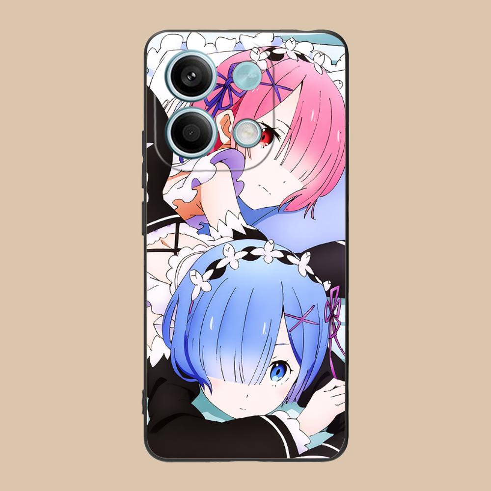 ReZero Rem Ram Matte TPU Mobile Phone Case for Xiaomi 15 14 13 12 Mi 11 T Ultra Lite Pro S X 5G Colorful Printing Cover
