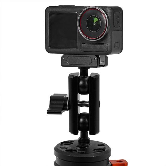 Camera Mount Clamp 360-degree Swivel 17mm Ball Head Magic Arm with Clamp Camera Adapter Clip with 1/4" Thread for GoPro Camera