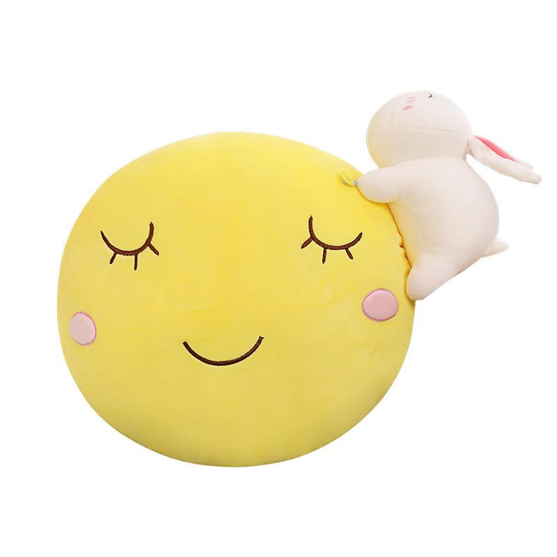 Creative Moon Star Pillow Plush Toy Bear Pig Rabbit Animal Doll Ragdoll Birthday Gift