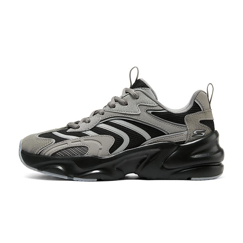 Skechers DLites Lightweight Comfortable Breathable Supportive Balance Shock Absorbing Durable Low Top Casual Running Shoes Women sneaker 117369-GYBK 35.5