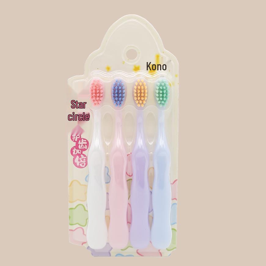 Spazzolino da denti morbido per bambini, colore gelatina, con setole in nylon (Età 3-12) per Protezione Delicata delle Gengive e Pulizia dei Denti