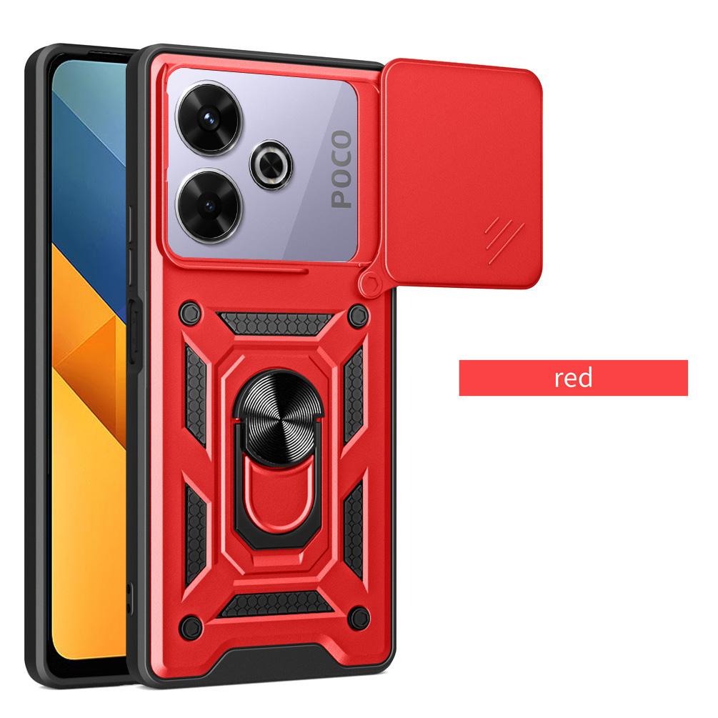 Camera protect case for POCO M6 4G POCO F6 Pro POCO F6 Armor Hybrid Ring Back Cover
