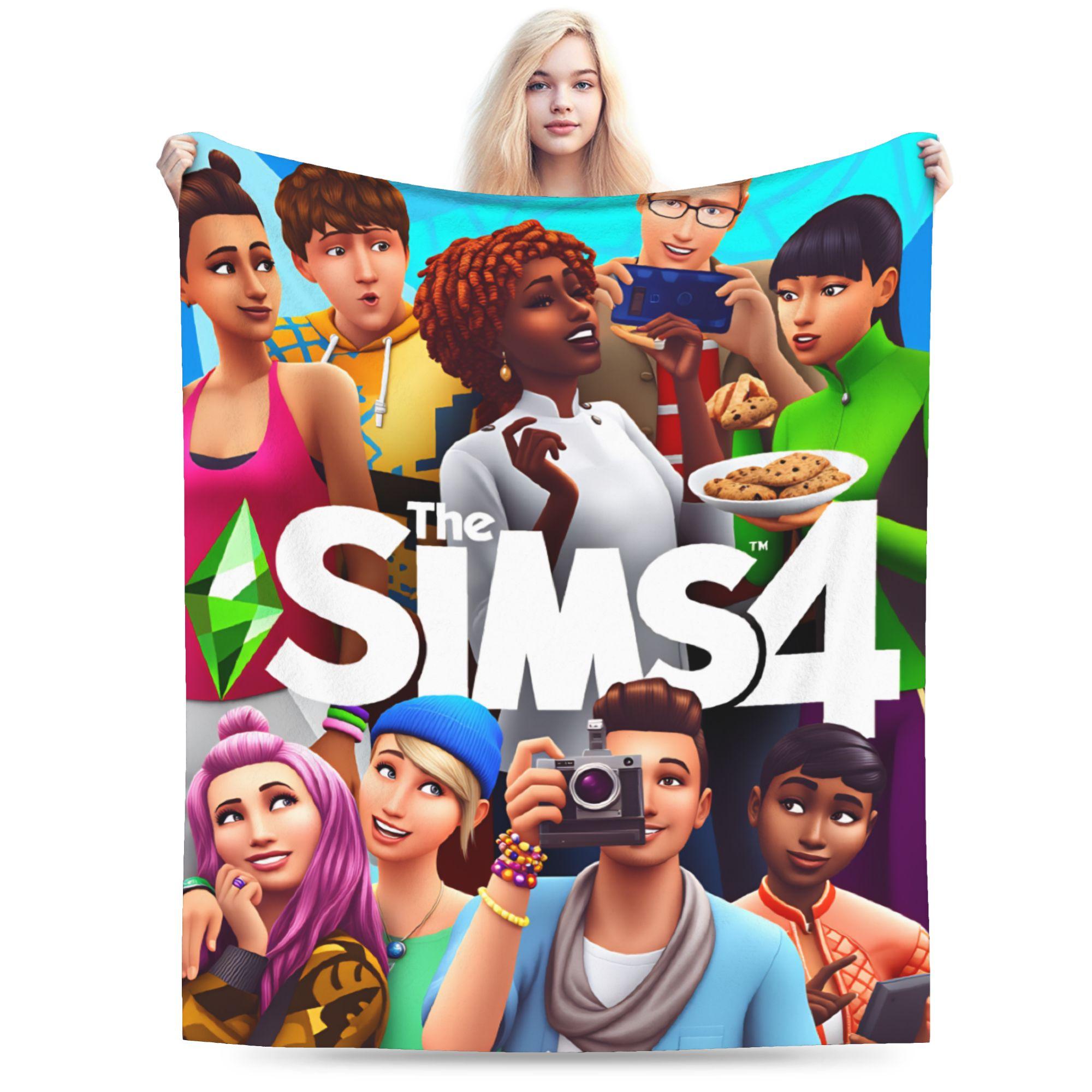

Плюмбоб з Sims 4 Відеоігра Ковдра Якість Супер М яка Постільна білизна Пледи Весна Дівчата Хлопці Диван Крісло Графічний Покривало 70x100cm чорний