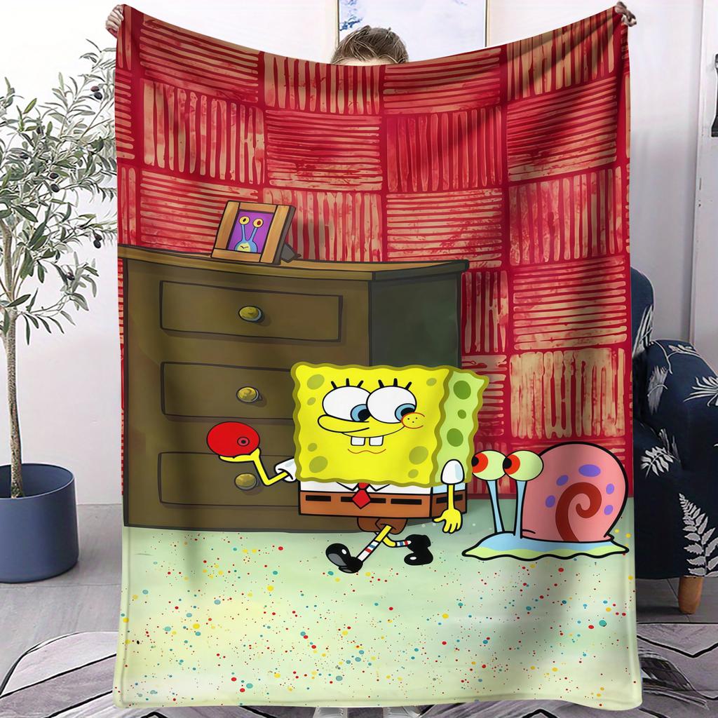 SpongeBob: Mr. Krabs Obsessed with Money–Wall of Banknotes Blanket Soft Multifunctional Decortive Universal Throw Blankets Gift