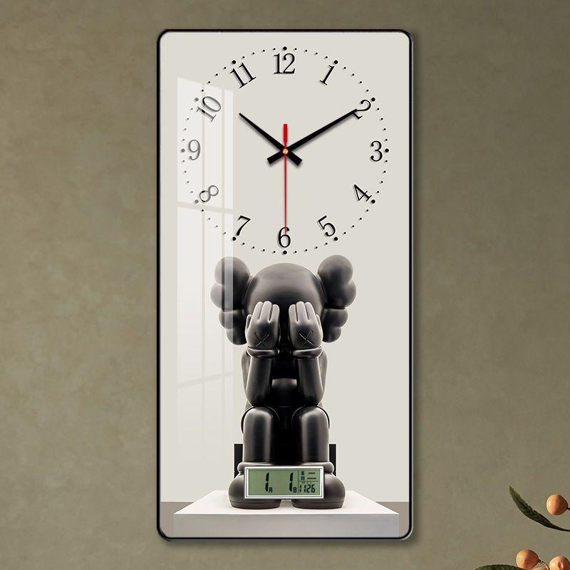 

Бесшумные квадратные часы и календарь для комнаты, настенные часы без сверления, новые настенные часы 30cmx60cm