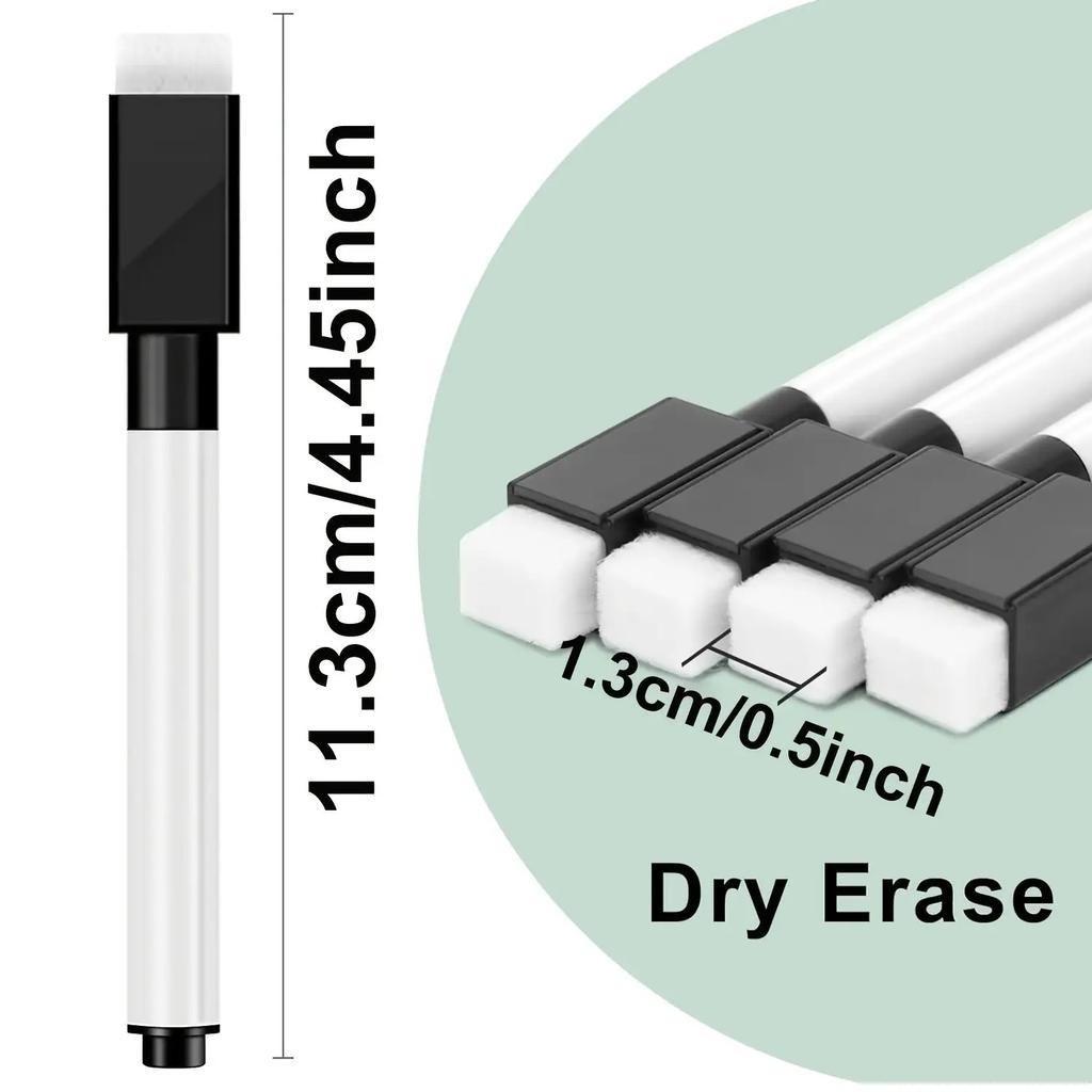 8-50Pcs Fine Tip Magnetic Whiteboard Markers with Eraser Cap, Non-Toxic Quick-Dry Dry Erase Pens, Whiteboard Accessorie, Teacher