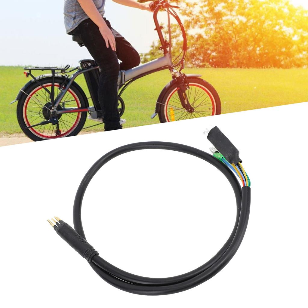 Electric Bike Motor Extension Cable M6 Male 9 Pin Waterproof Extension Cable for Front Rear Hub Motor Conversion Kit 66cm