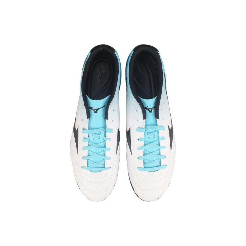 Mizuno Folgado AS AG Artificial Ground Cushioning, Abrasion Resistant, Impact Resistant Soccer Shoes Men's White Blue Sneakers P1GA229425