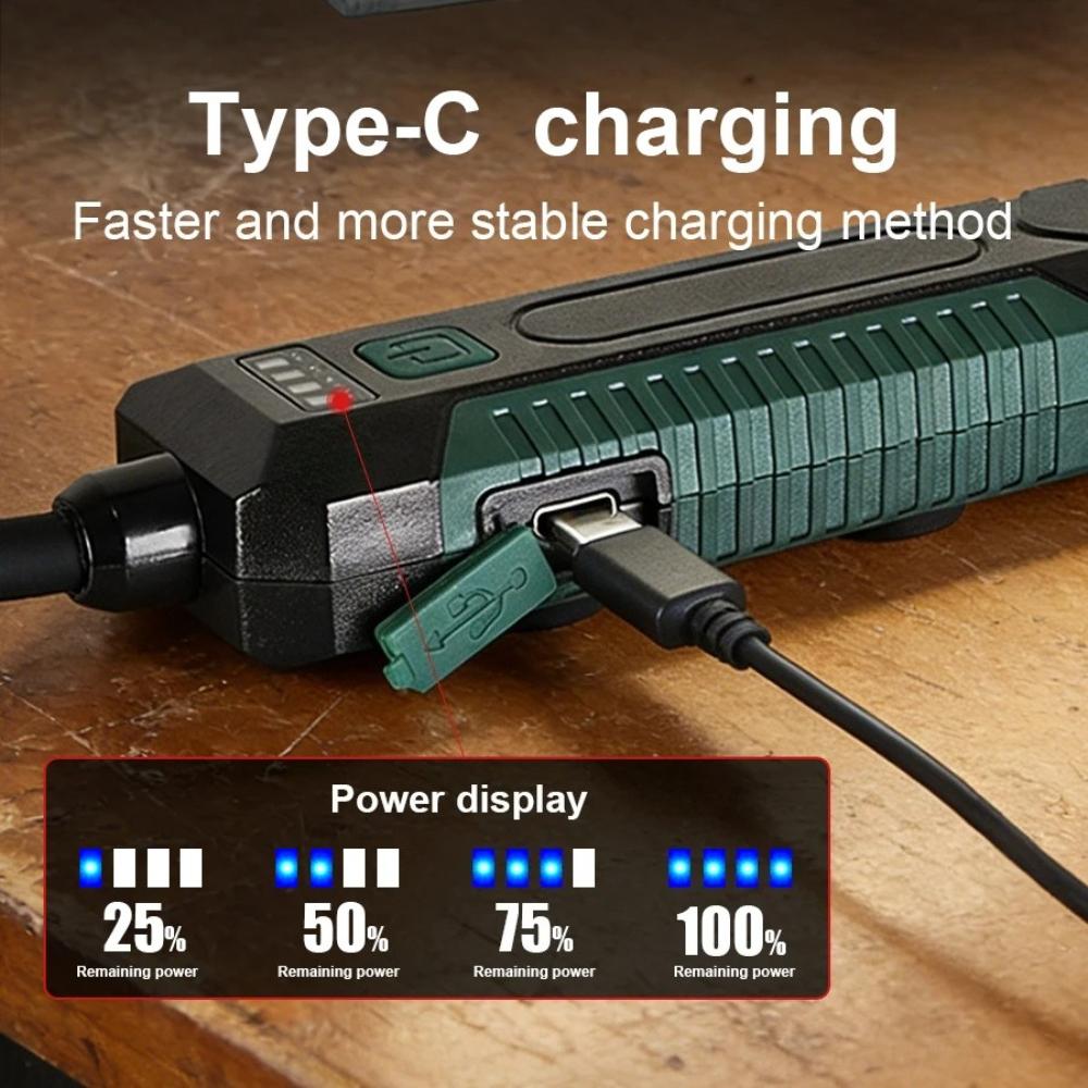 COB Work Light USB Rechargeable Led Work Light with 360° Swivel Hose Magnetic Hanging Hook for Camping Car Repair Emergency