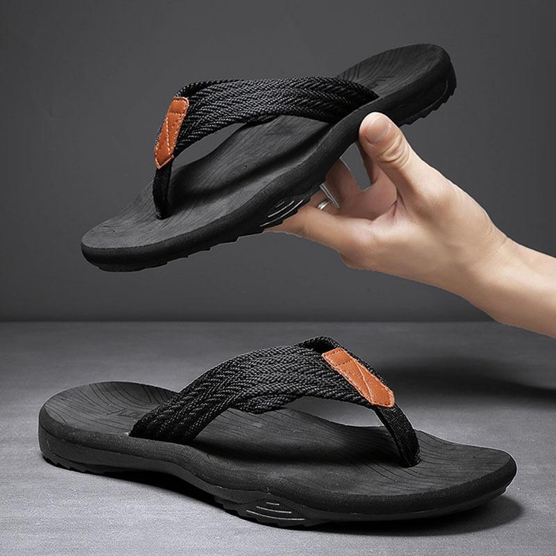 2025 Men Slippers Summer Flip Flops Brand Fashion Outdoor Comfortable Casual Slides Shoes Non-slip Beach Sandals 6 Color