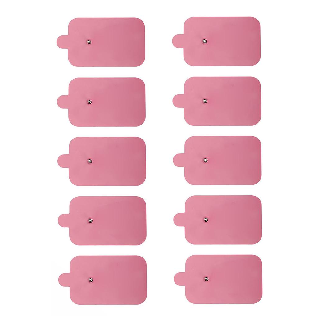 10 Stück TENS-Gerät Ersatzpads Nicht reizende Elektrotherapie-Pflaster für Elektrotherapie Rosa