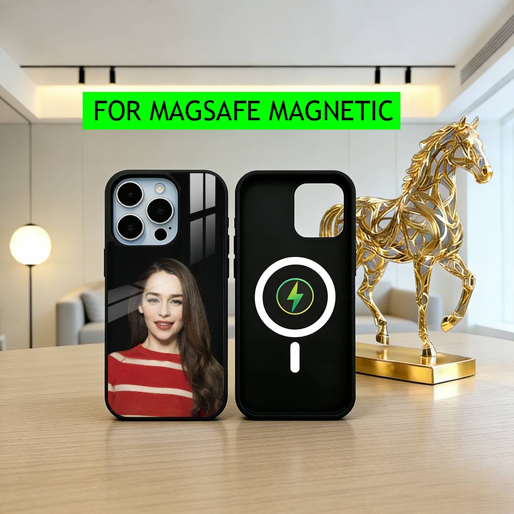 E-Emilia C-Clarke-ES Phone Case For iPhone17,16,15,14,13,12,11 Plus,Pro Magnetic For Magsafe Wireless Charging