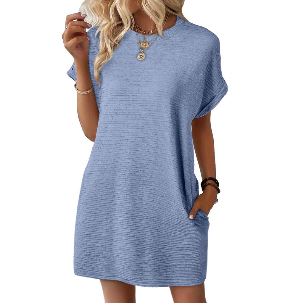 Lässiges Sommerkleid für Damen, knielang, modisch, bequem